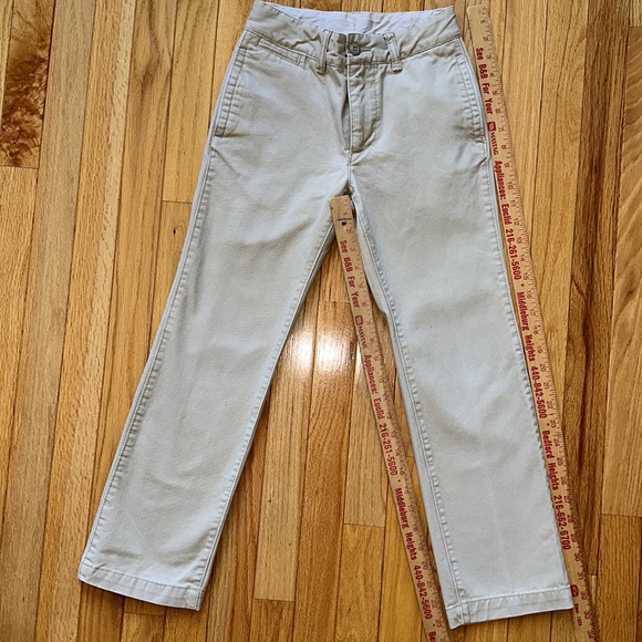 GAP classic khaki 100% cotton pants boys 10 slim with adjustable waist tabs - Picture 2 of 15